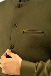Olive Green Waistcoat